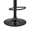 Armen Living Brock Adjustable Gray Faux Leather and Walnut Wood Bar Stool with Black Base LCBCBABLBLGR - alternate 4
